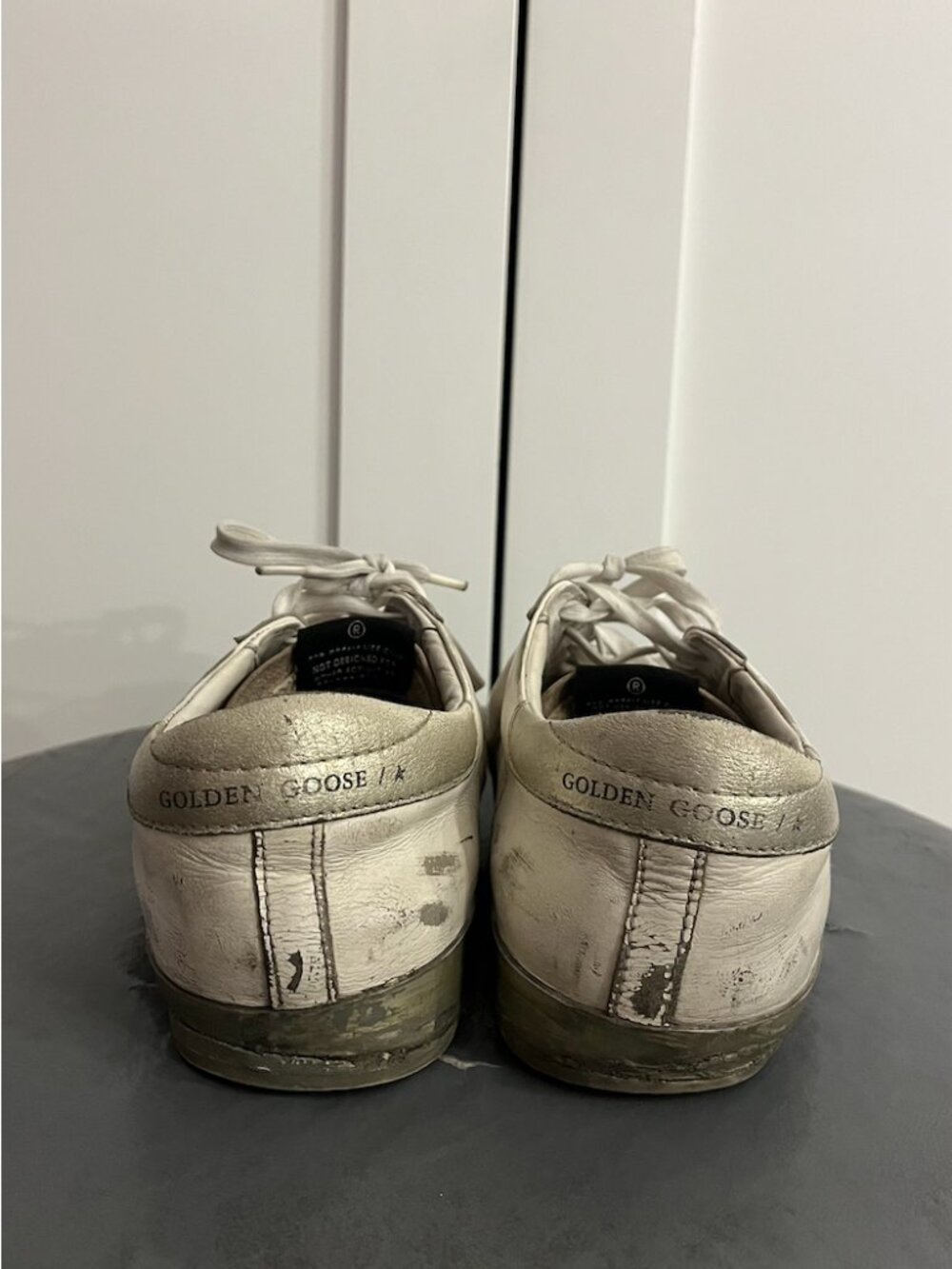 Golden Goose Super-Star White Leather Sneakers - Picture 6 of 9